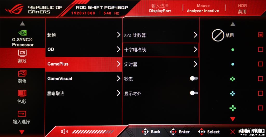 最新显示器评测：ROG超梦24 Max显示器评测，权威硬件评测网站,www.dnpcw.com