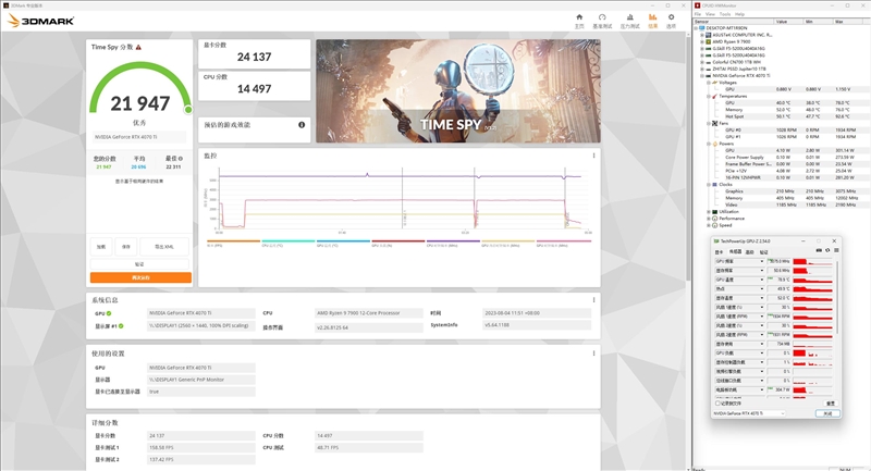 最新显卡评测：索泰RTX 4070 Ti TRINITY OC月白显卡评测，权威硬件评测网站,www.dnpcw.com