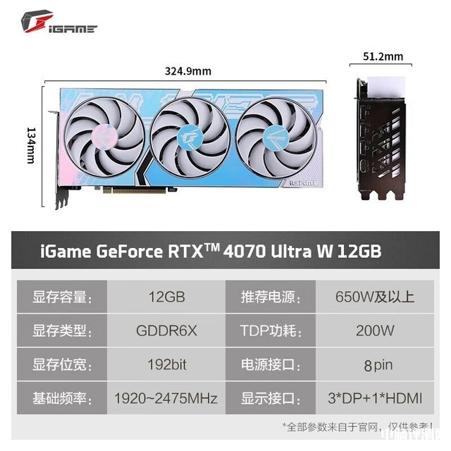 七彩虹 RTX 4070 Ultra 银鲨 W 12G限时优惠 到手仅需4499元，权威硬件评测网站,www.dnpcw.com