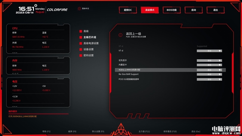 最新主板评测：七彩虹COLORFIRE B760M-MEOW WIFI D5橘影橙主板评测，权威硬件评测网站,www.dnpcw.com