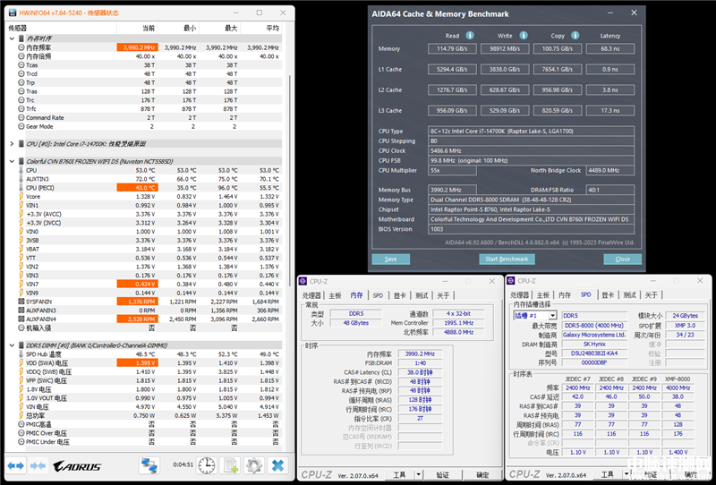 最新主板测试：七彩虹CVN B760I FROZEN WIFI D5 V20 DDR5登陆舰评测，权威硬件评测网站,www.dnpcw.com