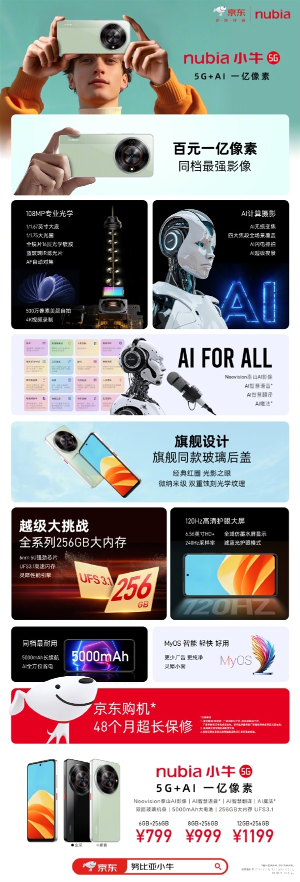 nubia小牛发布 5G、AI、一亿像素售价799元起，权威硬件评测网站,www.dnpcw.com