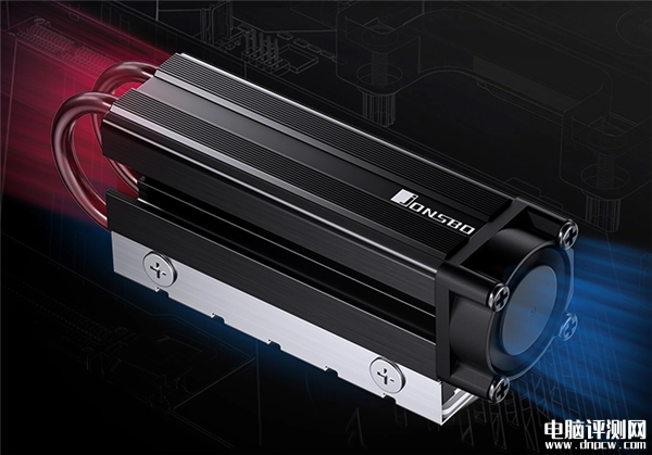 乔思伯M.2-7 SSD散热器即将发布 10000RPM风扇+双热管，权威硬件评测网站,www.dnpcw.com