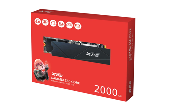 威刚GAMMIX S50 CORE SSD发布 PCIe 4.0规格、最大2TB，权威硬件评测网站,www.dnpcw.com