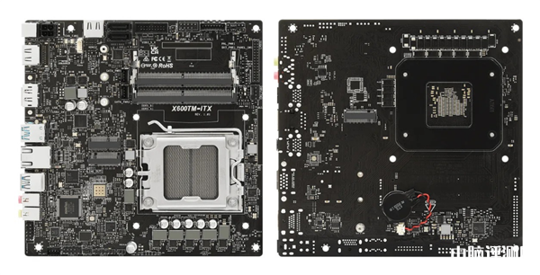 华擎X600TM-ITX主板发布 适配迷你主机、可安装单条48GB内存，权威硬件评测网站,www.dnpcw.com