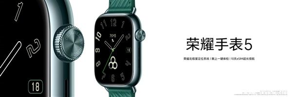 荣耀手表5上市 首发荣耀北斗星定位系统售价999元起，权威硬件评测网站,www.dnpcw.com