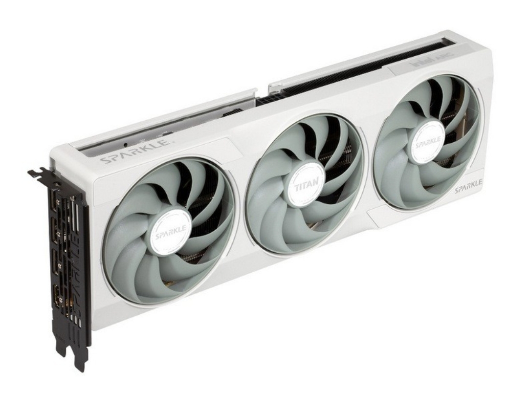 撼与锐炫B580 TITAN Luna OC白色版显卡上市 出厂超频至2740MHz售价2099元，权威硬件评测网站,www.dnpcw.com