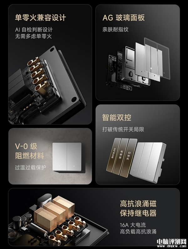 小米智能开关Pro新款上市 升级Mesh 2.0国补价格109元起，权威硬件评测网站,www.dnpcw.com