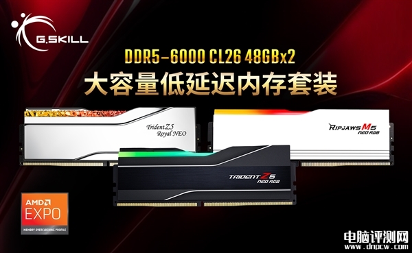芝奇DDR5-6000 CL26 96GB内存套装正式发布，权威硬件评测网站,www.dnpcw.com