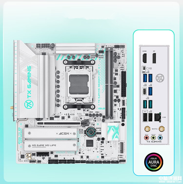 华硕TX GAMING B650EM WIFI W上市 1槽显卡+2DIMM售价1299元，权威硬件评测网站,www.dnpcw.com