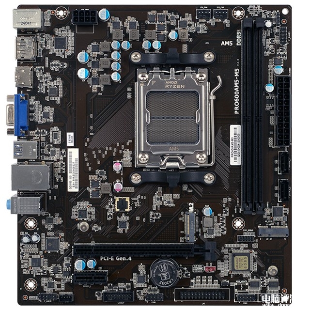 精英PRO600AM5-M5主板发布 AMD PRO60无桥平台 少见尺寸设计225mm×205mm，权威硬件评测网站,www.dnpcw.com
