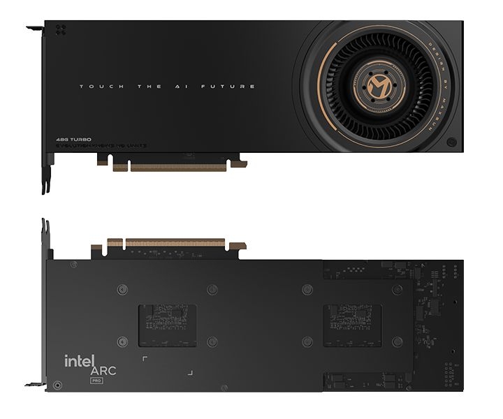 铭瑄锐炫Pro B60 Dual 48G Turbo专业显卡发布 双GPU 8+8PCIe通道，权威硬件评测网站,www.dnpcw.com