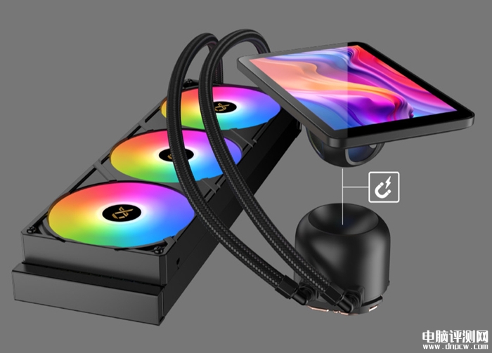 富钧XIGMATEK Connect Pro 360一体式水冷发布 搭配7英寸副屏级显示模组，权威硬件评测网站,www.dnpcw.com
