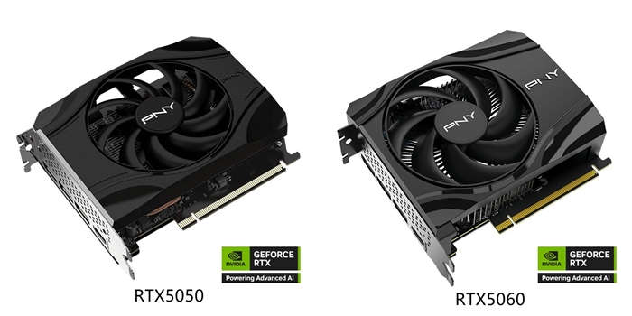 PNY单风扇RTX5050发布 146mm超短机身当前最紧凑RTX 5050显卡，权威硬件评测网站,www.dnpcw.com