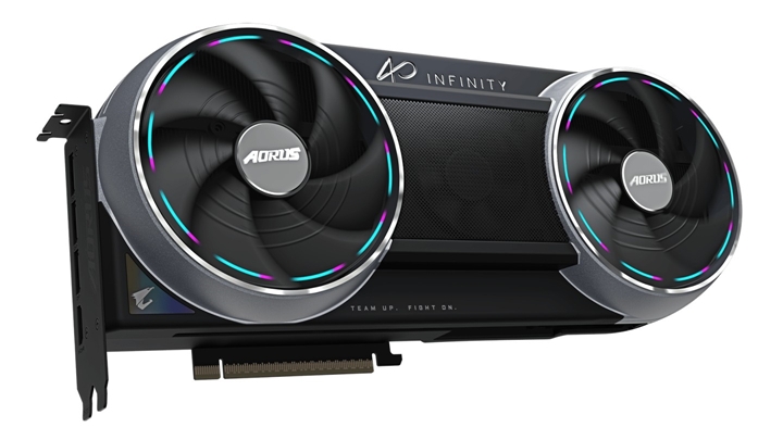 技嘉AORUS RTX 5090 INFINITY 32G显卡上架销售 三风扇隐藏式散热设计+核心频率2730MHz比公版高327MHz,权威硬件评测网站,www.dnpcw.com
