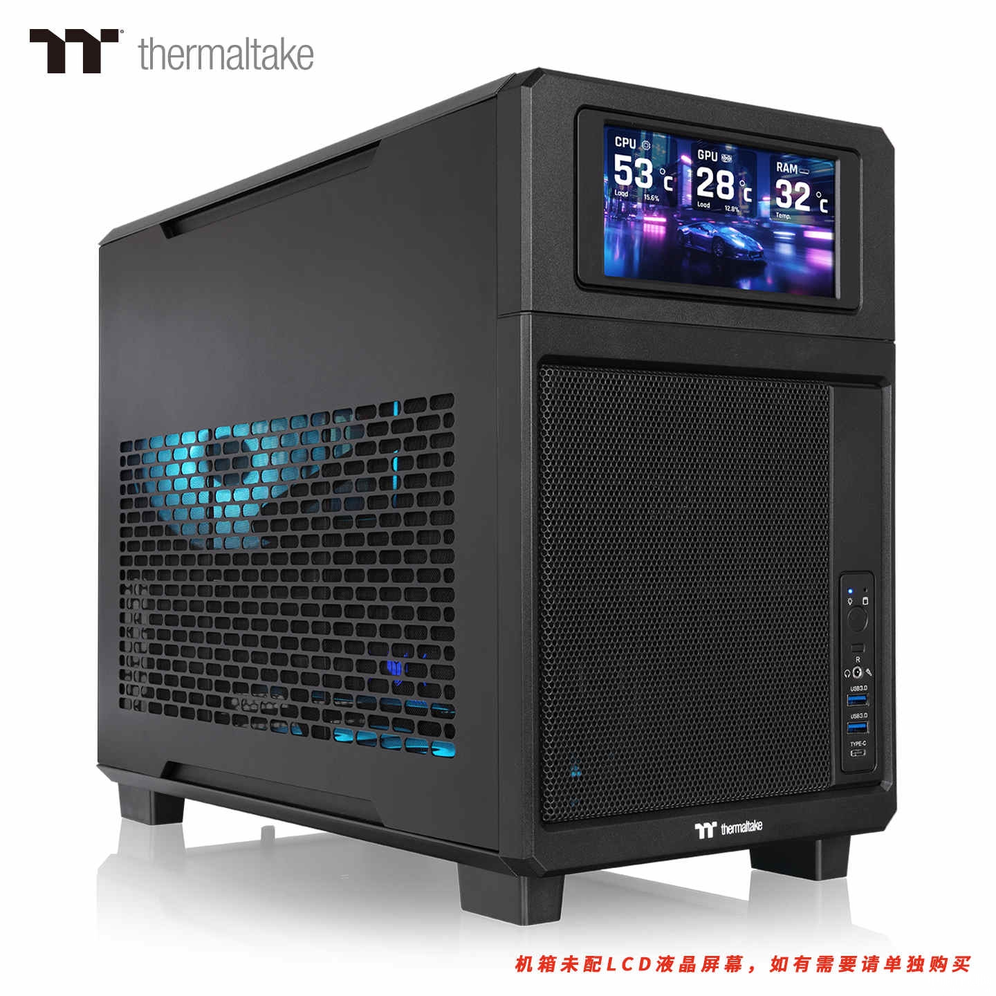 曜越TR200系列机箱上架销售 Mini-ITX/Micro-ATX+6英寸LCD屏价格449元起，权威硬件评测网站,www.dnpcw.com